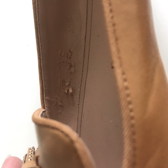 Tan ladies faux leather loafers with tassel - Picture 5 of 8